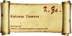 Katona Zsanna névjegykártya